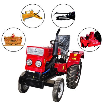 Vierwielige tractor met meerdere toepassingen